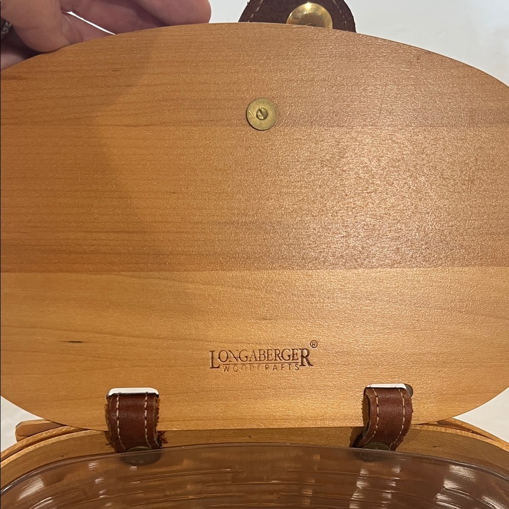 Longaberger Brown Woven Crossbody Bag - Picture 2 of 4
